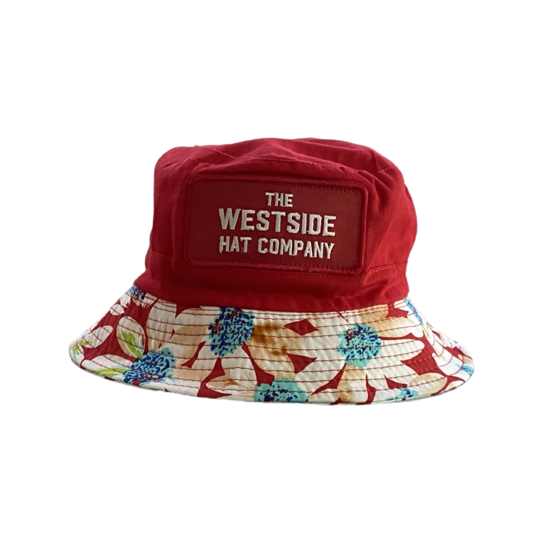 Patch “Gemini”Reversible Bucket Hat (Floral/Red) – The Westside