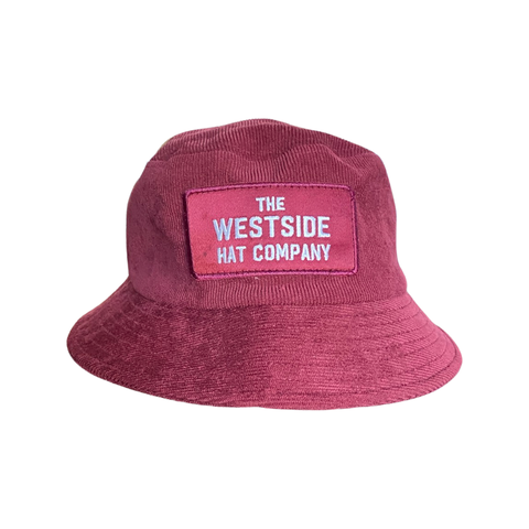 Corduroy Bucket Hat (Burgundy)