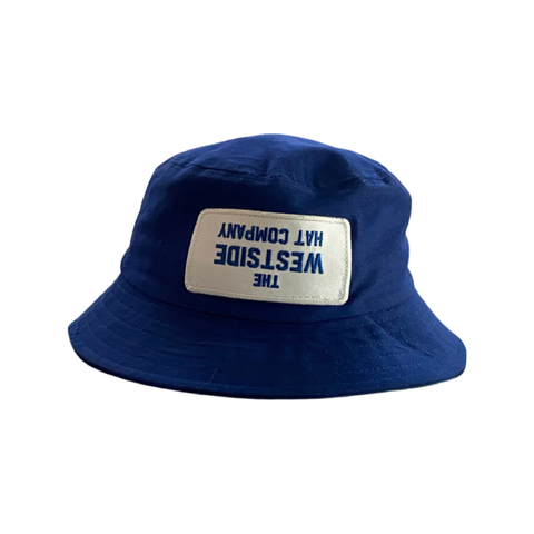 Patch Bucket Hat (white/Royal)