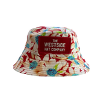 Patch “Gemini”Reversible Bucket Hat (Floral/Red)