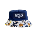 Patch “Gemini”reversible Bucket Hat(Floral/Navy)